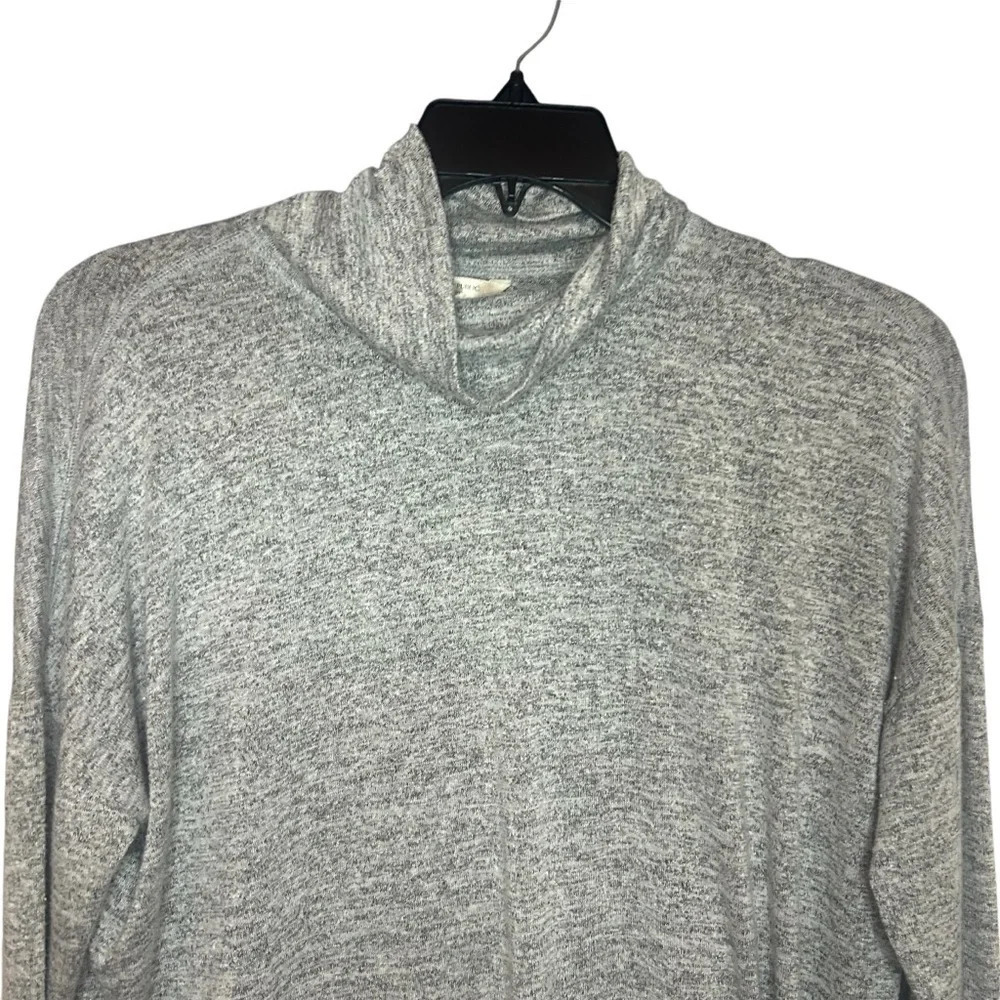Banana Republic luxspin cozy pullover shirt turtleneck space dyed gray large - Picture 6 of 7